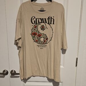 Growth Beige Graphic T-Shirt